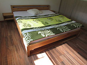 Nábytok - Dubová posteľ Nina + pripevnené stolíky zdarma - 8221822_