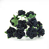 VÝPREDAJ! Ruže z morušového papiera - Tmavo-modré (1,5cm)