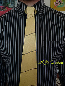 Pánske doplnky - Drevená kravata - Saša - 8222262_