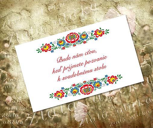 Papiernictvo - Signet Folk pozvanie k sv. stolu - 8222913_