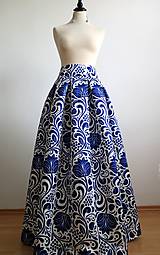 Sukne - slávnostná sukňa Modrý ornament - 8226988_