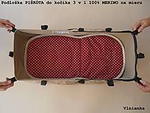 Detský textil - Podložka do kočíka Quinny Moodd Natural sovičková 100% MERINO - 8228160_