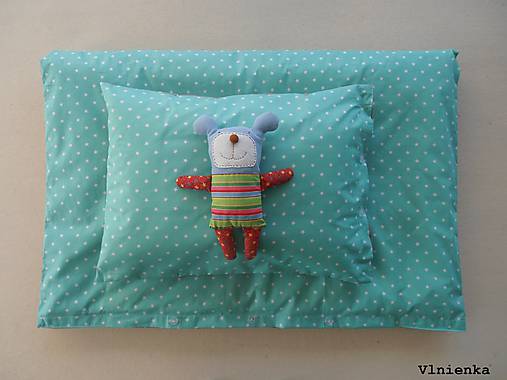 Detský textil - Mentolové HVIEZDIČKY obliečky do postieľky 100% bavlna MINT / MENTOL - 8228372_