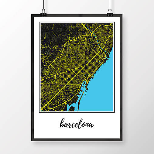 Obrazy - BARCELONA, klasická, čierna - 8227860_