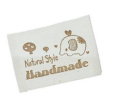 Galantéria - Látková nášivka Handmade - Natural Style A. - 8229326_