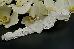Spodná bielizeň - Wedding Flowers Lace Collection ... podvazek - 8232632_