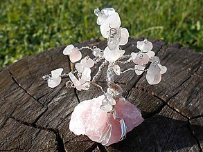 Dekorácie - tree for happy with rosa quartz II - 8233563_
