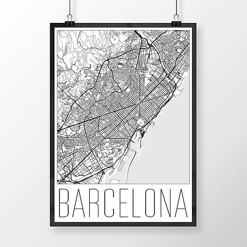 Obrazy - BARCELONA, moderná, biela - 8233926_