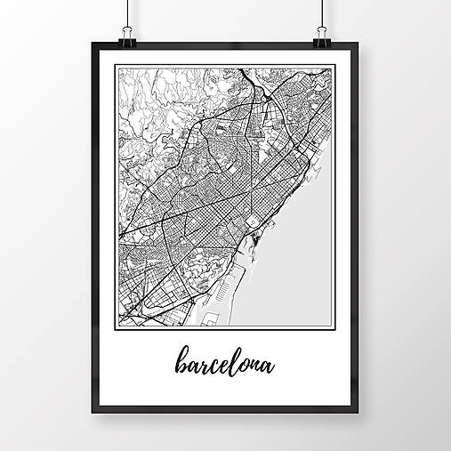 Obrazy - BARCELONA, klasická, biela - 8233931_