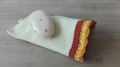 Úžitkový textil - Háčkovaná rukavica do sprchy a na kúpanie - 8232244_