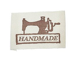 Galantéria - Látková nášivka Handmade - šijací stroj - 8231302_