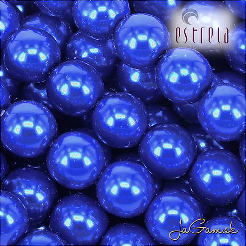 Voskované perly - ESTRELA - modrá tmavá 13349 (č.13)