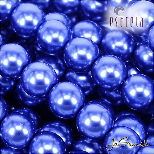 Voskované perly - ESTRELA - modrá 12395 (č.14)