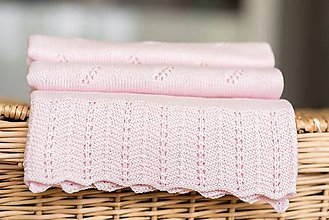 Detský textil - Letná detská deka, "Diana",OEKO-TEX® - Bledoružová - 8235581_