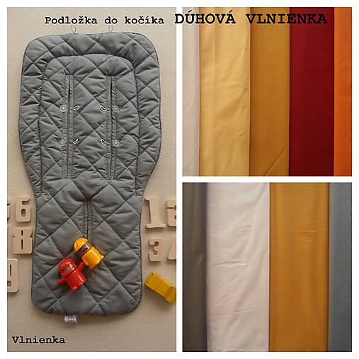 Detský textil - ELEGANT Univerzálna letná podložka do kočíka BUGABOO a autosedačky proti poteniu Dúhová VLNIENKA - 8237230_