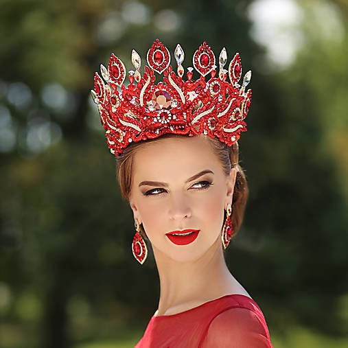 Ozdoby do vlasov - koruna "Heart Queen", typ 168 - 8238217_