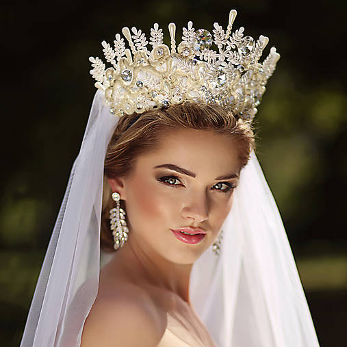 Ozdoby do vlasov - koruna "Lili", typ 166 - 8238419_