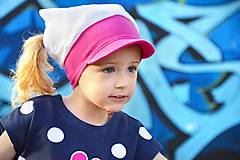 Detské čiapky - Letná šatka pružná so šiltíkom - 21 odtieňov - 8240884_
