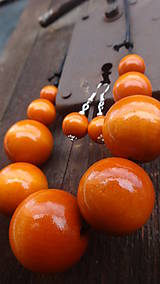 Sady šperkov - Pomarančové náušnice - 8239260_