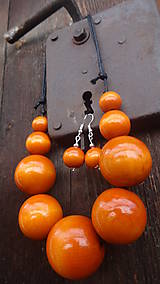 Sady šperkov - Pomarančové náušnice - 8239261_