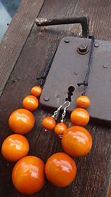 Sady šperkov - Pomarančové náušnice - 8239263_