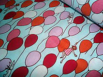 Textil - Bavlnená látka Balloons in aqua - 8243323_
