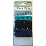 VÝPREDAJ! Floral café - čipky modré