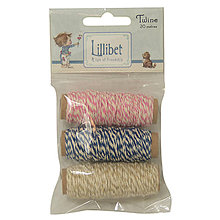 Galantéria - VÝPREDAJ! Lillibet - Twine Spools / točené bavlnky - ružová,modrá a béžová - 8241302_