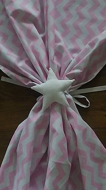Úžitkový textil - Závesy ružový cik cak - 8244550_