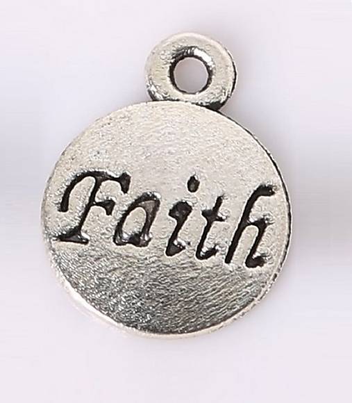 Komponenty - Prívesok Faith (viera) 15x12mm - 8245245_