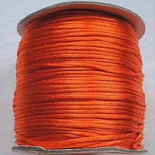 Galantéria - Saténová šnúra cca 1mm-1m (orange) - 8248470_