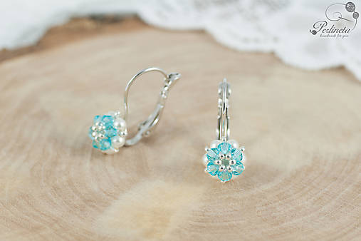 Náušnice - Facile Light Turquoise_visiace náušnice - 8249499_