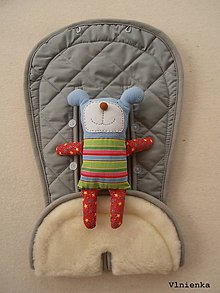 Detský textil - MERINO podložka do kočíka BUGABOO Bee s ozdobným prešitím ELEGANT grey - 8252629_
