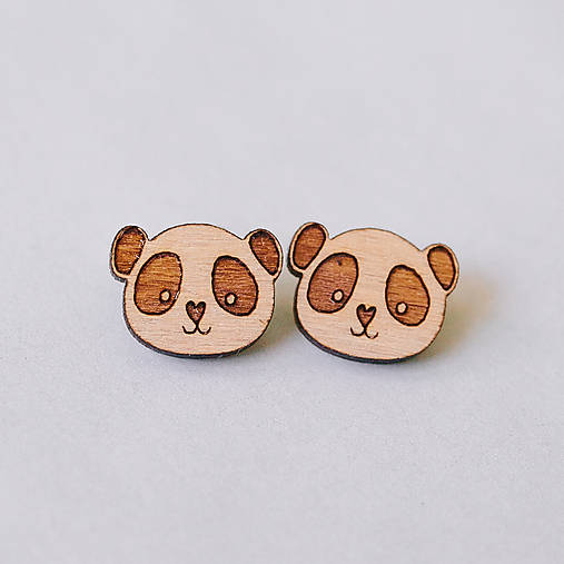Náušnice - panda - napichovačky - 8252332_