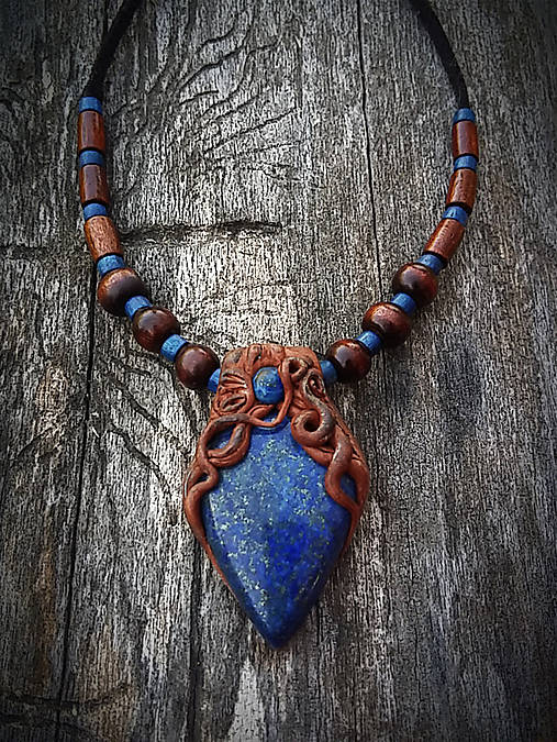 Náhrdelníky - náhrdelník Lapis lazuli (lazurit) - 8256238_