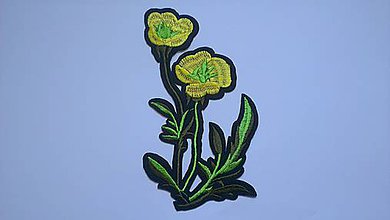Galantéria - Nažehľovačka Žlté kvety (NZ307) - 8259443_