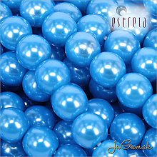 Korálky - Voskované perly - ESTRELA - modrá azurová 13378 (č.15) - 8260057_