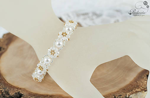 Náramky - Náramok Facile Crystal-Gold - 8261580_