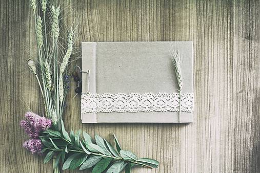 Papiernictvo - Fotoalbum klasický s papierovým obalom ozdobený kláskom - 8261380_