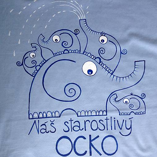 Maľované pánske tričko pre starostlivého ocka (s menami)