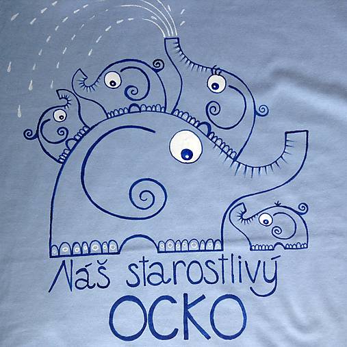 Maľované pánske tričko pre starostlivého ocka (s menami)
