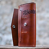 Peňaženky - Priestranná kožená peňaženka - FOLK - 8268106_