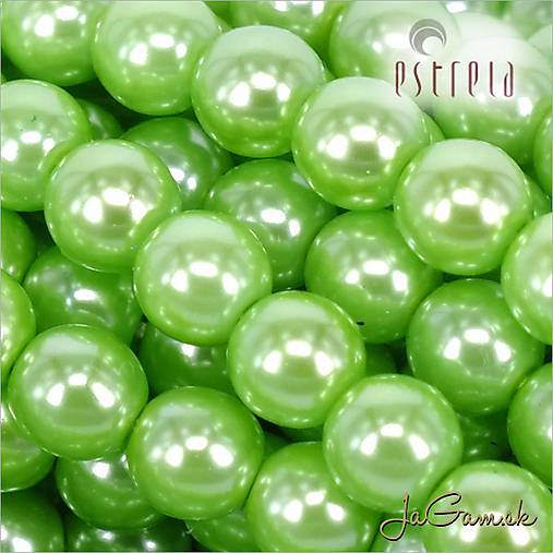 Voskované perly - ESTRELA - zelená 13548 (č.16)