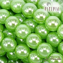 Korálky - Voskované perly - ESTRELA - zelená 13548 (č.16) - 8271523_