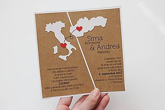 Papiernictvo - Svadobné oznámenie s mapkami - 8270669_