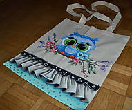 Nákupné tašky - ručne maľovaná taška - sovy 2 - 8271486_