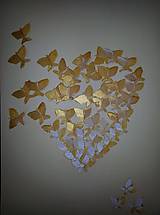 Obrazy - Butterfly gold heart II - 8273754_