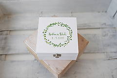 Prstene - Svadobná krabička v zelenom/ k oznámeniu - 8273712_