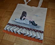 Nákupné tašky - ručne maľovaná taška- dievča - 8277862_