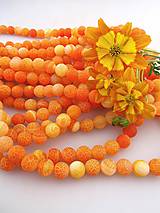 achát oranž matný korálky 10mm